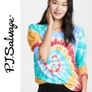 PJ SALVAGE Tie Dye Sweatshirt Size Medium